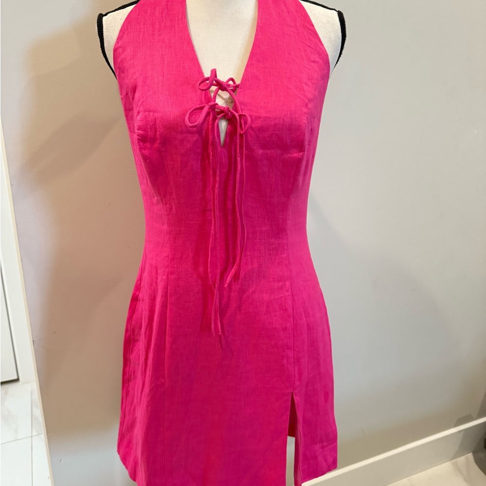 Zimmermann Fuchsia Tie-Front Cover-Up